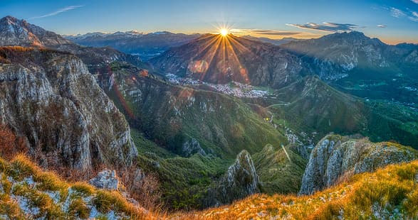Berge, Frankreich, Morgen, Pyrenäen, HD-Hintergrundbild HD wallpaper
