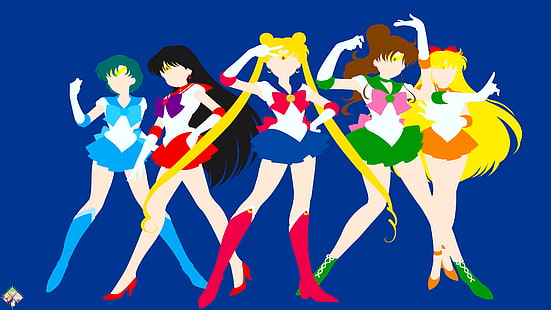 Sailor Moon, Denizci Jüpiter, Denizci Mars, Denizci Merkür, Denizci Venüs, HD masaüstü duvar kağıdı HD wallpaper