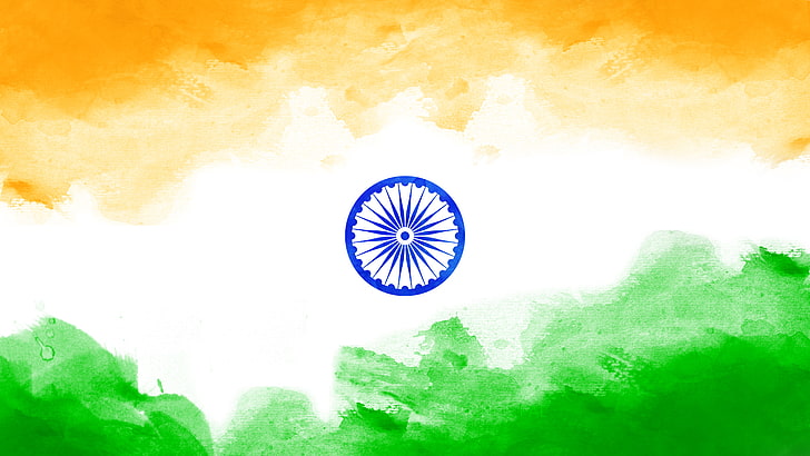 Флаг Триколор, Флаг Индии, 5К, HD обои