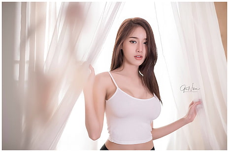Pichana Yoosuk, modelo, asiática, tailandesa, Cup-E, morena, mulheres, HD papel de parede HD wallpaper