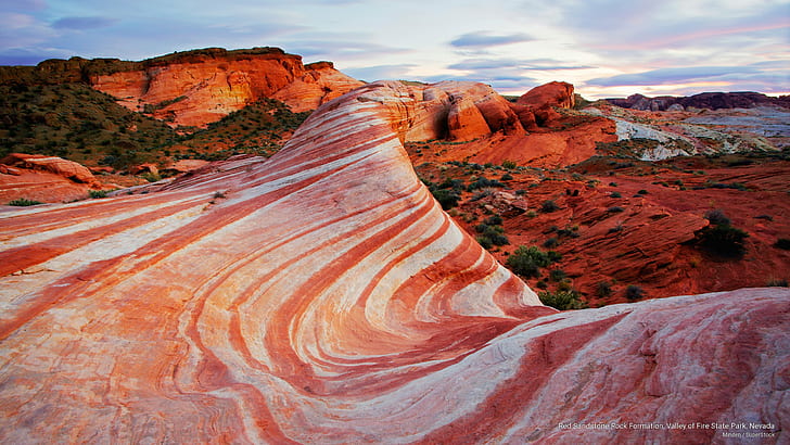 Red Sandstone Rock Formation, Valley of Fire State Park, Nevada, Nature, HD wallpaper