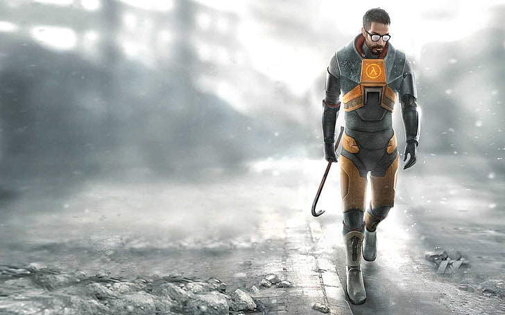 Half-Life Gordon Freeman, półtrwanie, postać, złom, spacer, gordon freeman, Tapety HD