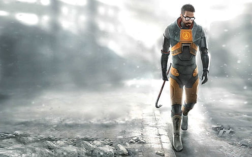Half-Life Gordon Freeman, half-life, karaktär, skrot, promenad, Gordon Freeman, HD tapet HD wallpaper