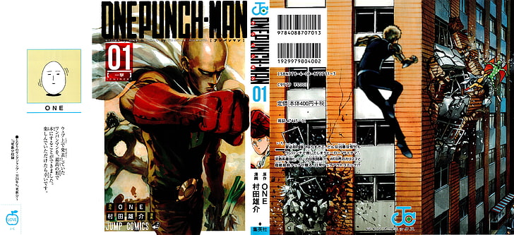 One-Punch Man, Yusuke Murata, Saitama, Genos, illustrazione, Sfondo HD