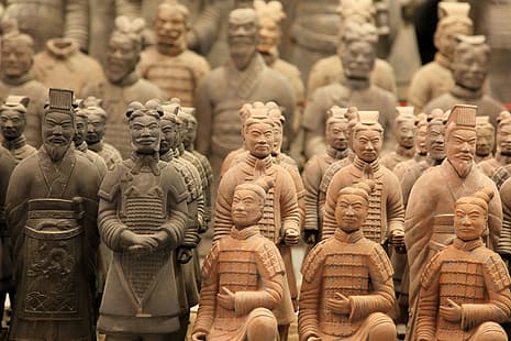 Terracotta Warriors, Cina, peninggalan sejarah, bersejarah, Wallpaper HD HD wallpaper