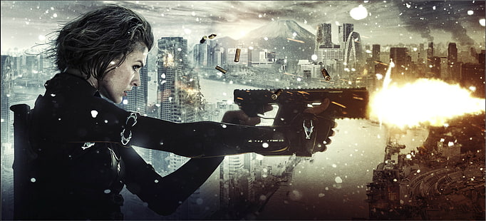 Affiche du film Resident Evil, Resident Evil, vengeance, Milla Jovovich, Resident Evil 5: vengeance, Fond d'écran HD HD wallpaper