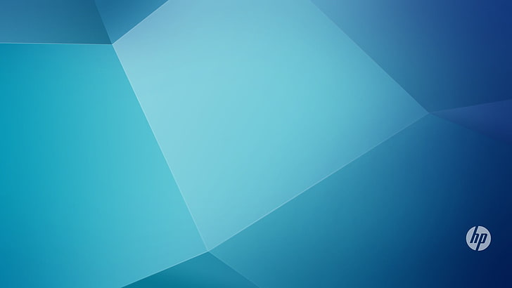 mesa de madera blanca y azul, Hewlett Packard, Fondo de pantalla HD