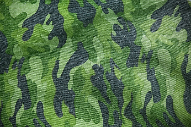 green and black camouflage textile, jeans, texture, camouflage, February 23, material, khaki, the defender of the Fatherland day, HD wallpaper