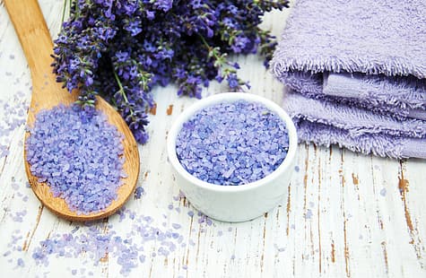 lavender, ungu, garam, spa, minyak, Wallpaper HD HD wallpaper