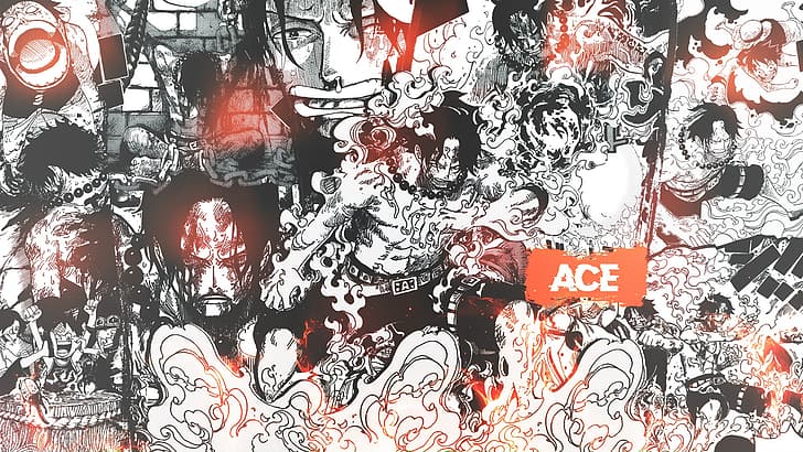 One Piece, Portgas D. Ace, tembak, Wallpaper HD