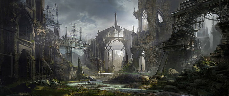 Fantasie, Ruine, HD-Hintergrundbild HD wallpaper