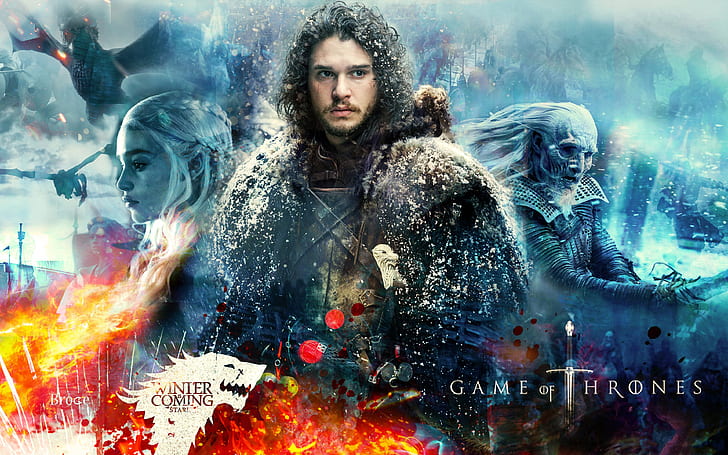 game of thrones season 7, jon snow, musim dingin akan datang, serial tv, Film, Wallpaper HD