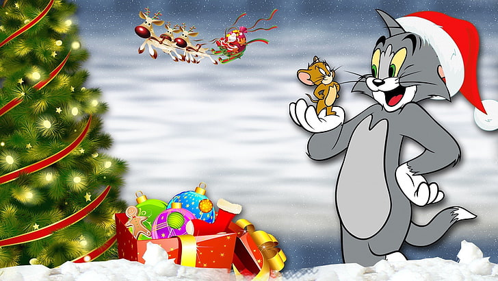 animation, Cartoon, cat, Comedy, family, jerry, mice, mouse, Tom, Tomjerry, HD wallpaper