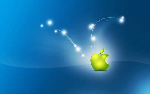 Sanatsal Apple logosu, logo elma, yeşil elma, sanat, elma logosu, HD masaüstü duvar kağıdı HD wallpaper