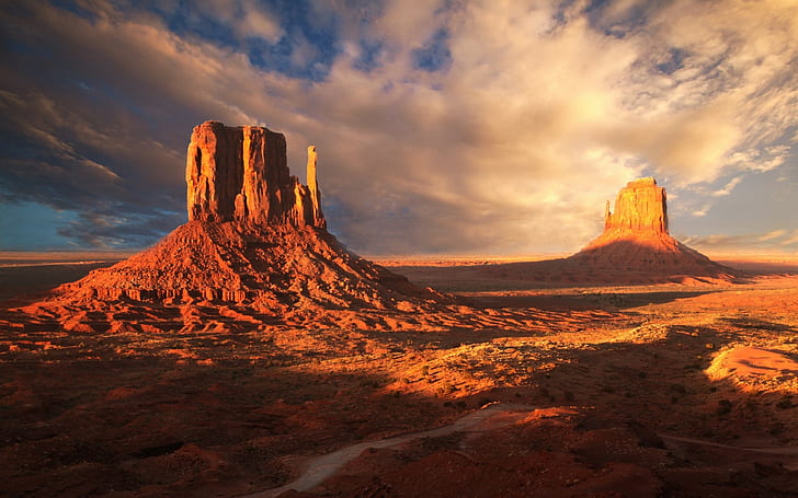 paisaje, desierto, naturaleza, roca, cielo, nubes, Fondo de pantalla HD