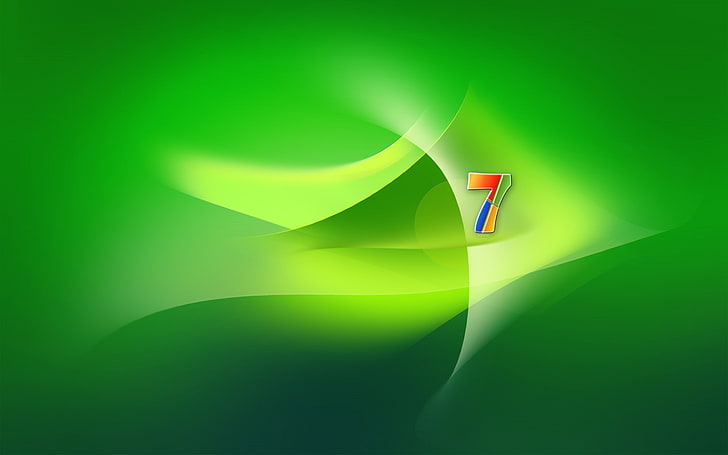 Windows 7 theme wallpaper, green, Windows, seven, HD wallpaper