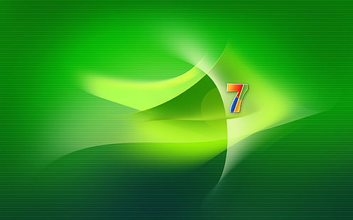 Wallpaper tema Windows 7, hijau, Windows, tujuh, Wallpaper HD HD wallpaper