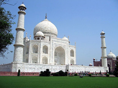 архитектура, мавзолей, здание, индийский, Тадж-Махал, древний, HD обои HD wallpaper