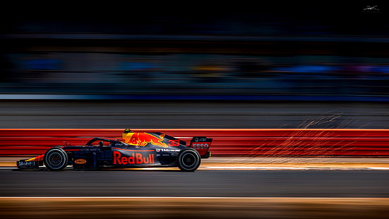 Red Bull, Silverstone, Max Verstappen, Grand Prix de Grande-Bretagne 2018, Fond d'écran HD HD wallpaper