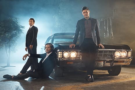 seria, Dean, Supernatural, Sam, Castiel, Tapety HD HD wallpaper