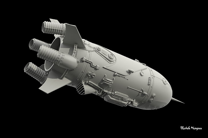 3D, 3D-Objekt, Motoren, Rakete, HD-Hintergrundbild