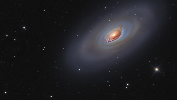 galaxillustration, galax, rymd, NASA, Black Eye Galaxy, HD tapet