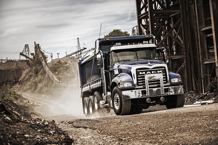 truck, quarry, Mack, Granite, HD wallpaper