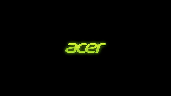 Acer логотип, Acer, фирма, зеленый, черный, HD обои HD wallpaper