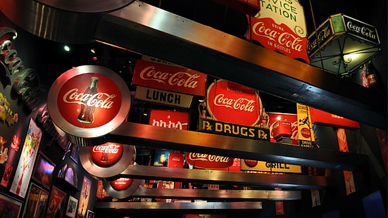 Coca-Cola, logo, sign, HD wallpaper HD wallpaper