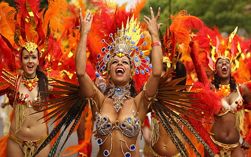 Thailando, Karneval, Janeiro, Mujeres, Rio, HD-Hintergrundbild HD wallpaper