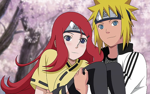 Minato e Kushina innamorati, personaggio di Naruto, amore, Minato, Kushina, anime, Sfondo HD HD wallpaper