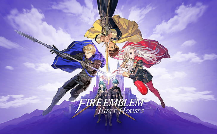 Gra wideo, Fire Emblem: Three Houses, Byleth (Fire Emblem), Claude (Fire Emblem), Dimitri (Fire Emblem), Edelgard (Fire Emblem), Tapety HD