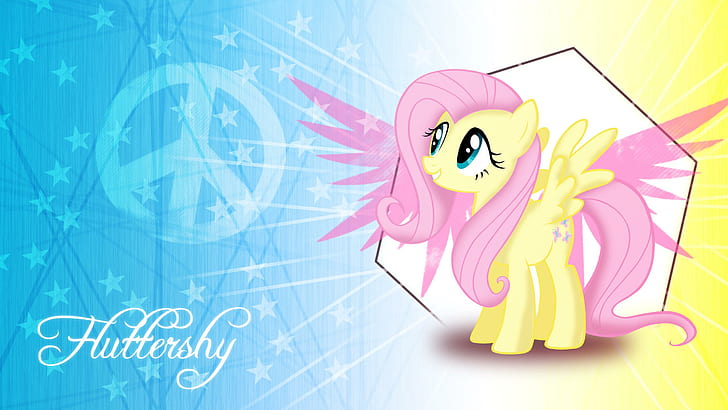 Fluttershy, Fluttershy mein kleines Pony Illustration, Cartoons, 2560x1440, mein kleines Pony, meine kleine Pony Freundschaft ist Magie, Fluttershy, mlp: fim, HD-Hintergrundbild