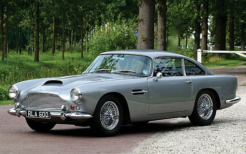 1961 Aston Martin DB4, gray coupe, cars, 1920x1200, aston martin, aston martin db4, HD wallpaper HD wallpaper