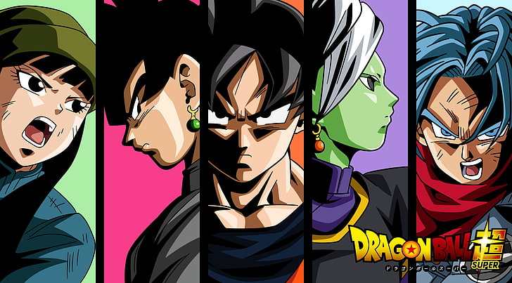 Dragon Ball Super characters digital wallpaper, Dragon Ball, Dragon Ball Super, Black (Dragon Ball), Black Goku, Goku, Mai (Dragon Ball), Zamasu (Dragon Ball), HD wallpaper