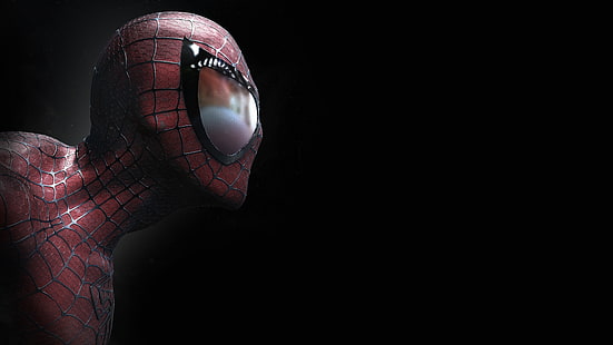 Spider-Man, Ciemne tło, Czarny, CGI, 4K, 8K, Tapety HD HD wallpaper