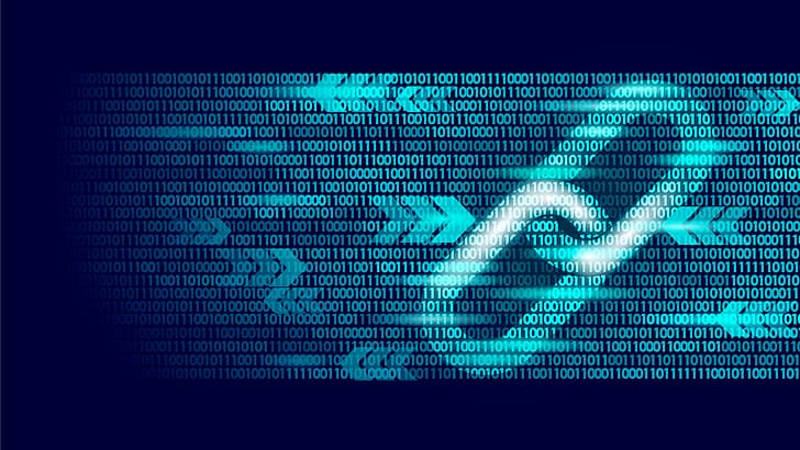 la inscripción, cadena, azul, fon, blockchain, Fondo de pantalla HD