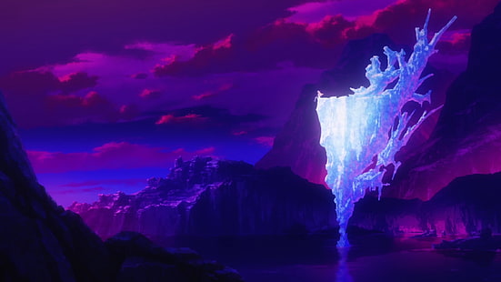 иллюстрация голубого льда, укрытие, Мадон, Портер Робинсон, HD обои HD wallpaper