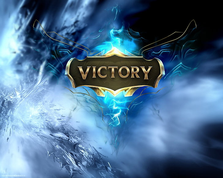 Victory logo, Video Game, League Of Legends, Photoshop, Victory, HD wallpaper