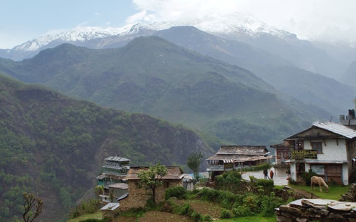 Nepal, Annapurna, HD masaüstü duvar kağıdı