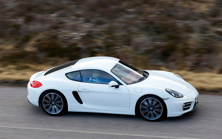 Porsche Cayman, autos blancos, Fondo de pantalla HD