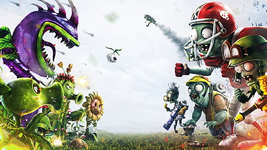 لعبة فيديو ، Plants vs.Zombies: Garden Warfare ، All-Star Zombie ، Cactus (Plants vs.Zombies) ، Chomper (Plants Vs.Zombies) ، Engineer Zombie (Plants Vs.Zombies) ، Foot Soldier Zombie (Plants Vs.Zombies) ، Peashooter (Plants Vs.Zombies) ، عالم Zombie (Plants Vs.Zombies) ، Sunflower (Plants Vs.Zombies) ، Zombie، خلفية HD HD wallpaper