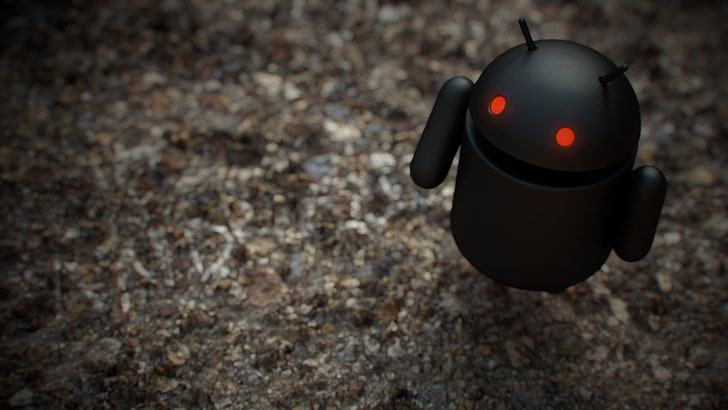ภาพประกอบหุ่นยนต์สีดำ, Android (ระบบปฏิบัติการ), วอลล์เปเปอร์ HD