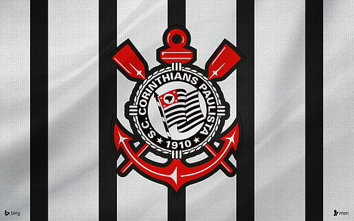 sinalização Budweiser vermelha e branca, futebol, Corinthians, HD papel de parede HD wallpaper