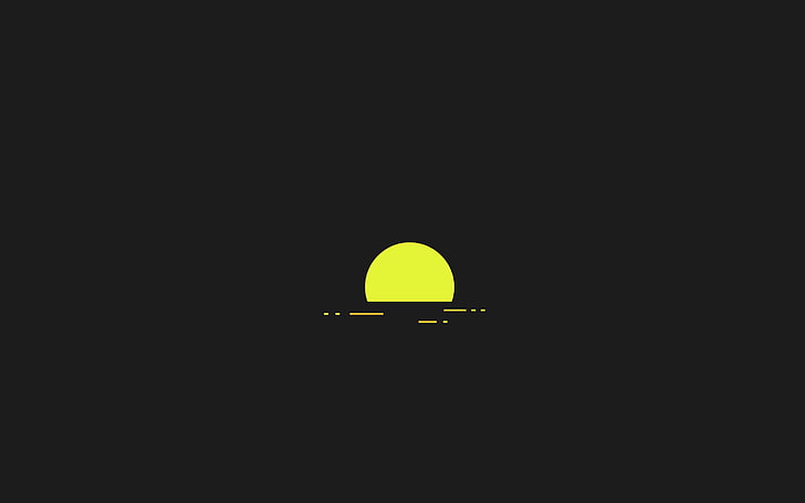 Sonne, Sonnenuntergang, Minimalismus, digitale Kunst, Sonnenaufgang, HD-Hintergrundbild