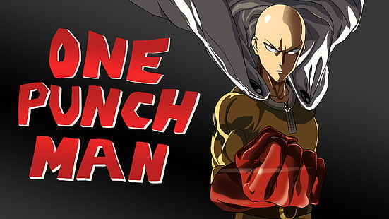 аниме, аниме парни, One-Punch Man, произведение искусства, Сайтама, супергерой, темный фон, HD обои HD wallpaper