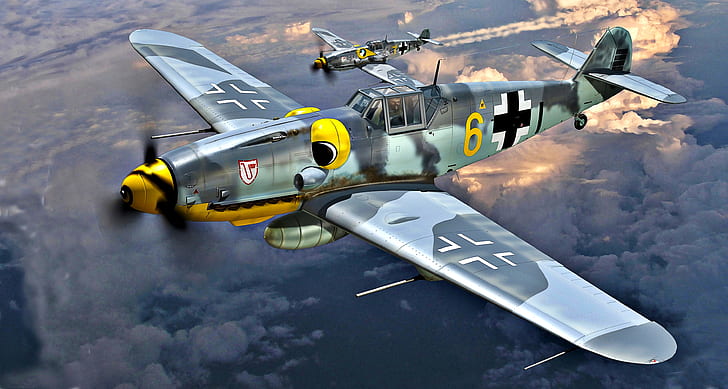 Messerschmitt, Bf-109, Bf.109G-6 / R6, '' Udet '', Alfred Surau, septiembre de 1943, 9./JG3, Fondo de pantalla HD