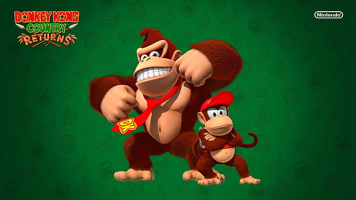 Donkey Kong, Donkey Kong Country Returns, Diddy Kong, HD wallpaper