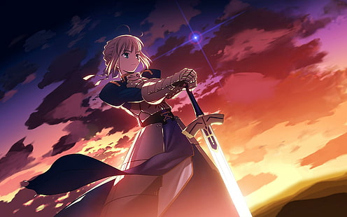 Night of Destiny, I sword will vary with the Ru, Fate, saber, ACG, Anime girl, Japanese anime, Twilight, night of destiny, i sword will vary with the ru, fate, saber, anime girl, japanese anime, twili, HD wallpaper HD wallpaper