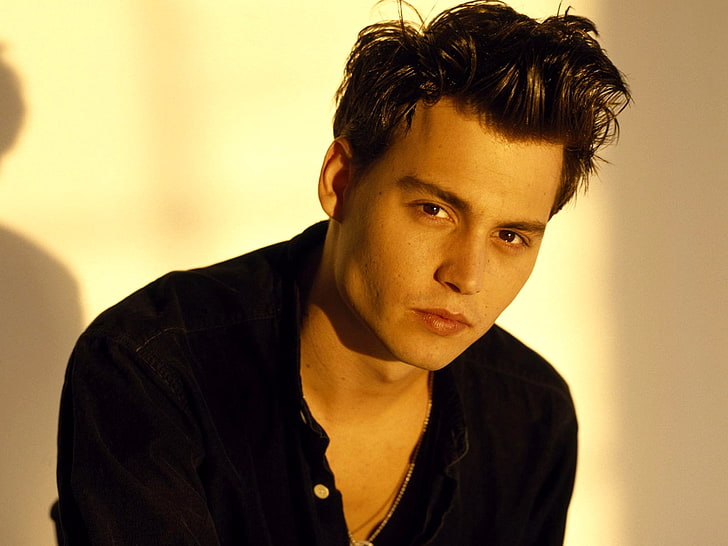 Johnny Depp, johnny depp, vista, jovem, camisa, HD papel de parede